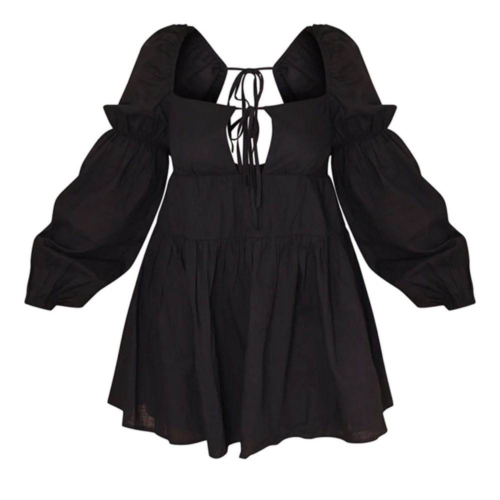 Tiered Black Dress